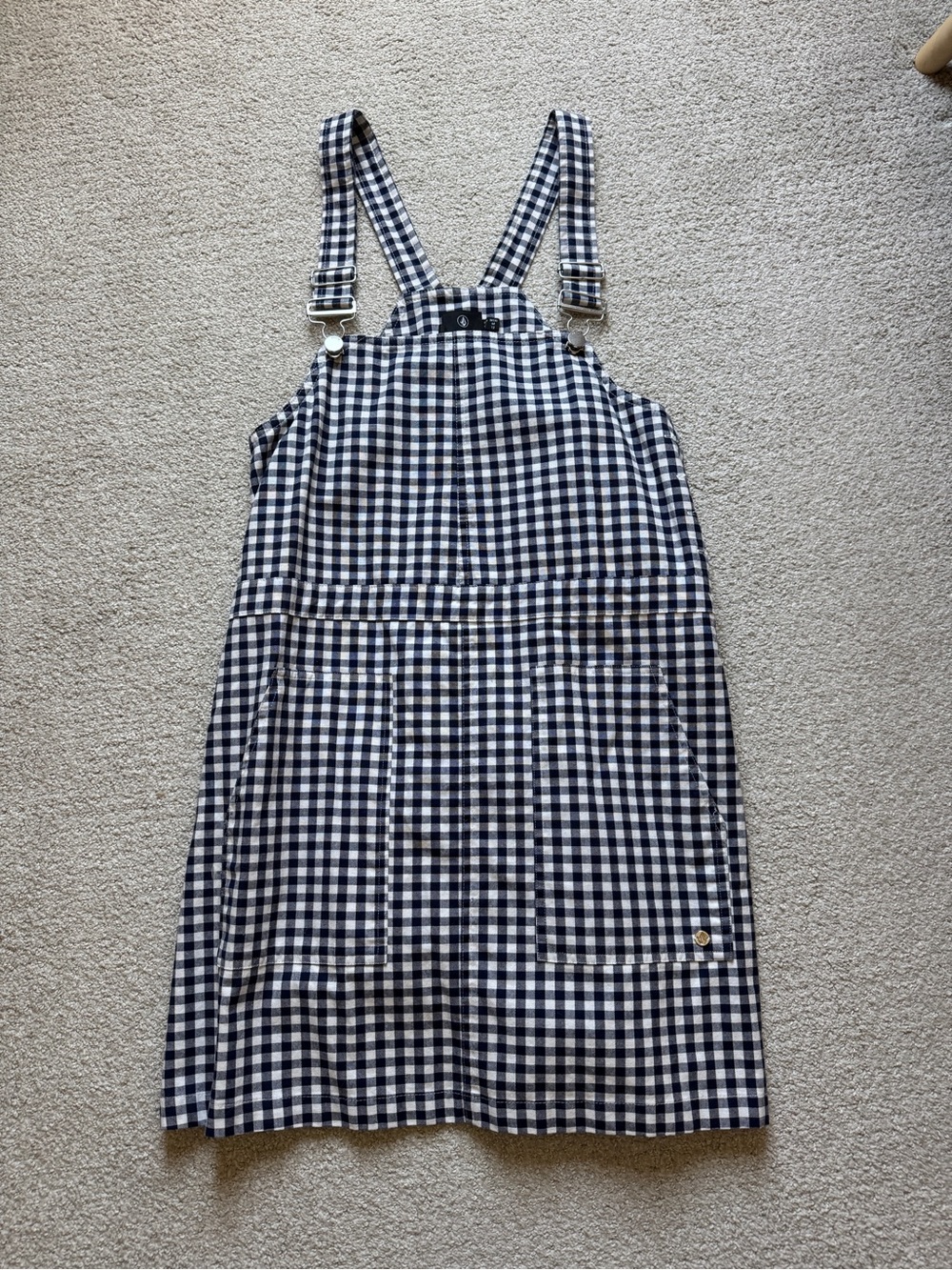 3 for $25 ❤️ // Volcom Georgia May Jagger Gingham Overall Dress